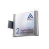 ATLANTIC Wandausleger mit 2 Schildern Rahmen: silber matt, modernes Design, 