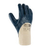 Texxor 2309 Arbeitshandschuh beige blau mit Nitril 3 / 4 beschichtet und Strickbund