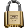 Sicherheitsschlösser Burg Wächter No. 99 Messing - Zahlen - Vorhangschloss, Messingkorpus, 