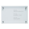 CRISTALLO Wegweiser aus Einscheiben - Sicherheitsglas, hochwertige Edelstahlhalter, 