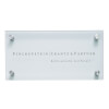 CRISTALLO Türschilder aus Einscheiben - Sicherheitsglas, hochwertige Edelstahlhalter, 