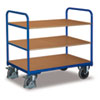Etagenwagen Transportwagen VARIOFIT Etagenwagen mit 3 Böden, pulverbeschichtet enzianblau, 