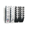 FLEXIPLUS Prospektspendersystem 6 Einzelspender, für Format DIN A4, schwarz oder transparent, 