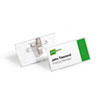 Namensschilder Acryl mit Kombiklemme, 