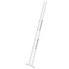 Munk Sprossen - Schiebeleiter aus Aluminium, dreiteilig Sprossenanzahl 3 x 10, Arbeitshöhe 8, 0 m