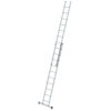 Munk Sprossen - Schiebeleiter aus Aluminium, zweiteilig Sprossenanzahl 2 x 10, Arbeitshöhe 6, 0 m