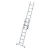 Munk Stufen - Schiebeleiter aus Aluminium, zweiteilig Stufenanzahl 2 x 7, Arbeitshöhe 4, 4 m