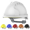 JSP Evo2 Schutzhelm belüftet Standard Schirm mit robuster HDPE Schale und OneTouch Gleitverschluss