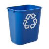 Rubbermaid Papierkorb robuster Abfalleimer mit Recycling - Symbol