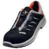 uvex 2 trend Sicherheitshalbschuh 69082 S1P SRC BOA schwarz grau orange sportlicher Halbschuh mit breiter Passform