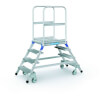 Treppen Podesttreppen ZARGES Z 600, fahrbar, beidseitig begehbar, 
