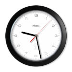 Peweta Funkwanduhr Kunststoffgehäuse 25 cm Ziffernblatt mit arabischen Zahlen