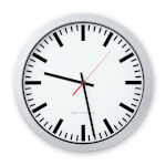 Peweta Funkwanduhr Kunststoffgehäuse 30 cm Balkenziffern