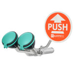 B-Safety PremiumLine Sicherheits-Augendusche aus Edelstahl zur Wandmontage mit zwei Brauseköpfen 45°