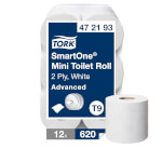 Tork 472193 SmartOne Mini Toilettenpapier Advanced 2-lagig für Spendersystem T9