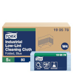 Tork 190578 fusselarme Industrie Reinigungstücher ideal zur Entfernung von Öl, Fett und Schmierstoffen