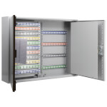 Burg Wächter Stahl Schlüsselschrank 6950/300 PZ mit Zylinderschloss und 300 Schlüsselhaken und Anhängern