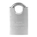 Burg Wächter Zylinder-Vorhangschloss 770 CS 50 AluTitan massiver Aluminiumkörper, doppelt verriegelt, mit geschütztem Bügel