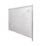 Schake Sichtschutzplane in weiß für Mobilzäune zum Aufspannen an Bauzäunen