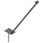 Schake Mobilzaun-Stützstrebe mit Bodenplatte zum sicheren Abstützen Bauzaunelementen