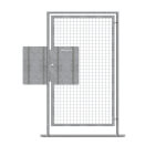 Schake Mobilzaun Fluchttür mit Klinke und Panikschloss mit Knauf und Klinke innen mit Panikfunktion Typ E