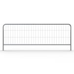 Schake Mobilzaun Event mit gebogenen Ecken verzinkt mit umlaufenden Rohrrahmen und sendzimirverzinkt