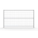 Schake Mobilzaun Element Protect verzinkt mit Mittelstrebe mit umlaufenden Rohrrahmen und sendzimirverzinkt