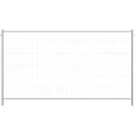 Schake Mobilzaun Element Profi verzinkt mit Haken und Ösen mit umlaufenden Rohrrahmen und feuerverzinkt