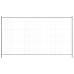 Schake Mobilzaun Element Light verzinkt mit Haken und Ösen mit umlaufenden Rohrrahmen und sendzimirverzinkt