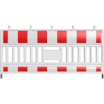 Schake Euro 3 TL-Absperrschrankengitter Ultra RA1 mit Lampenadapter für den Einsatz auf der Baustelle oder im Straßenbau