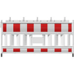 Schake Euro 2 TL-Absperrschrankengitter NOX Light RA2 mit Lampenadapter für den Einsatz auf der Baustelle oder im Straßenbau