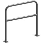 Schake Rohrbügel aus Stahlrohr mit Querholm und Bodenplatte zum Aufschrauben