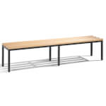 C+P Freistehende Sitzbank Basic Gestell mit 6 Füßen aus stabilem Vierkant-Stahlrohr 30 x 30 mm