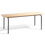 C+P Freistehende Sitzbank stapelbar Gestell mit 4 Füßen aus Rundrohr 25 mm