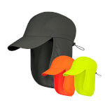 UV-Schutz Cap mit Nackenschutz mit Feuchtigkeitsregulierung und stufenloser Verstellmöglichkeit