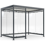 WSM Raucherunterstand Modell Köln K3 c/b elegantes Überdachungssystem mit zeitlosem Design