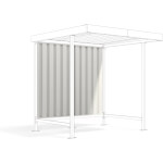 WSM Rückwand für Modell Leipzig L10 blickdichtes Profilblech mit umlaufenden Rohrrahmen