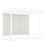 WSM Rückwand für Modell Leipzig L12 blickdichtes Profilblech mit umlaufenden Rohrrahmen