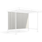 WSM Rückwand für Modell Leipzig L12 blickdichtes Profilblech mit umlaufenden Rohrrahmen