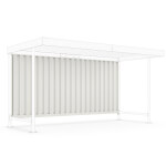 WSM Rückwand für Modell Leipzig L14, L15 blickdichtes Profilblech mit umlaufenden Rohrrahmen