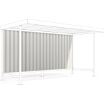 WSM Rückwand für Modell Leipzig L14, L15 blickdichtes Profilblech mit umlaufenden Rohrrahmen