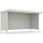 WSM Überdachung Modell Leipzig L14 inkl. Wandelemente vielseitig erweiterbares Überdachungssystem mit Flachdach