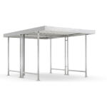 WSM Überdachung Modell Leipzig L42 vielseitig erweiterbares Überdachungssystem mit Flachdach