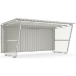 WSM Überdachung Modell Siegen S18 inkl. Wandelemente zur effizienten und wettersicheren Lagerung von Materialien