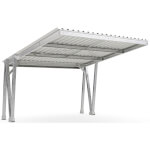 WSM Carport Modell EcoCover Grundeinheit Stellplatzüberdachung mit Pultdach Konstruktion