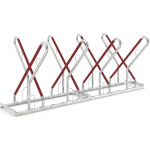 WSM Fahrradständer mit Anlehnbügel 0518 XBF 8 Einstellplätze mit zweiseitiger Radeinstellung