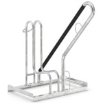 WSM Fahrradständer mit Anlehnbügel 4801 XXBF High 1 Einstellplatz mit einseitiger Radeinstellung und Anschlagschutz schwarz