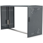 WSM Anbausatz für BikeBox 1 G anthrazitgrau ohne Seitenwand 1 Einstellplatz mit Einstellschiene und Einhebelgriffzylinderschloss