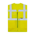 Korntex Mesh Multifunktionsweste Larisa mit Quer- und Längstreflexstreifen und zwei Klettverschlüssen