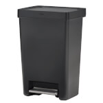 Rubbermaid Tretabfalleimer Premier Series II hochwertiger Kunststoff-Abfalleimer mit Softclose und Beutelhalter